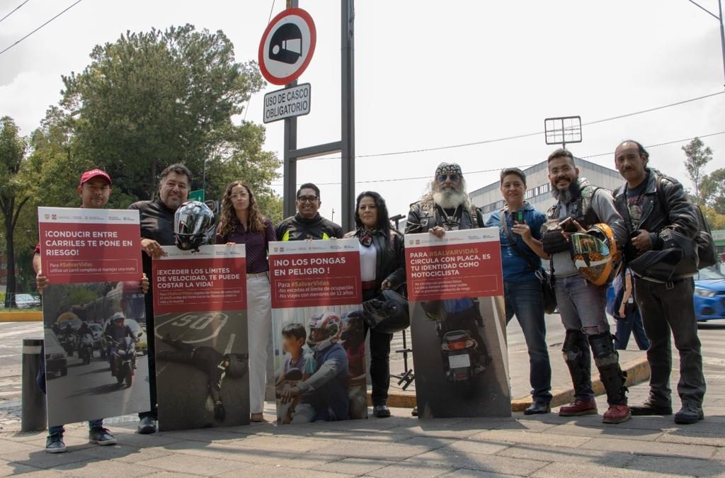 Señalética para motociclistas, una realidad en CDMX.